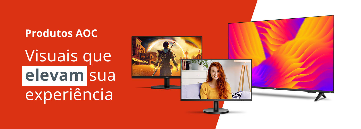 Produtos AOC - visuais que elevam sua experiência